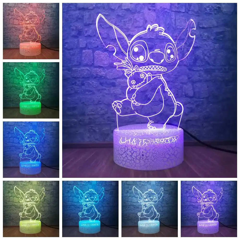 Drop Ship Stitch 3D Light Visual LED Night lights 7 Color Changing Remote Control Stitch LED Table Lamp for Bedroom Kids Gift
Drop Ship Stitch 3D Light Visual LED Night lights 7 Color Changing Remote Control Stitch LED Table Lamp for Bedroom Kids Gift
