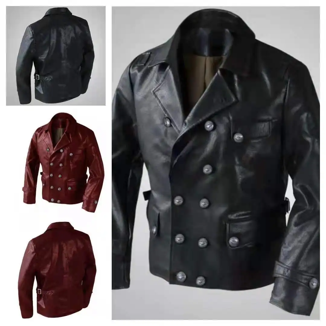 OEING Men's PU Leather Coat Thin Jacket Button Slim Biker Motorcycle Jacket Outwear S-5XL 
OEING Men's PU Leather Coat Thin Jacket Button Slim Biker Motorcycle Jacket Outwear S-5XL