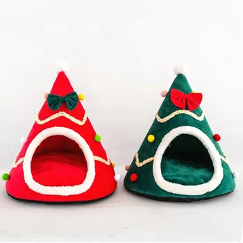 Pet Cat house dog bed Kennel Puppy Cave Warm Sleeping Bed Christmas tree shape Winter Warm Bed For Cats Dog Cage
Pet Cat house dog bed Kennel Puppy Cave Warm Sleeping Bed Christmas tree shape Winter Warm Bed For Cats Dog Cage