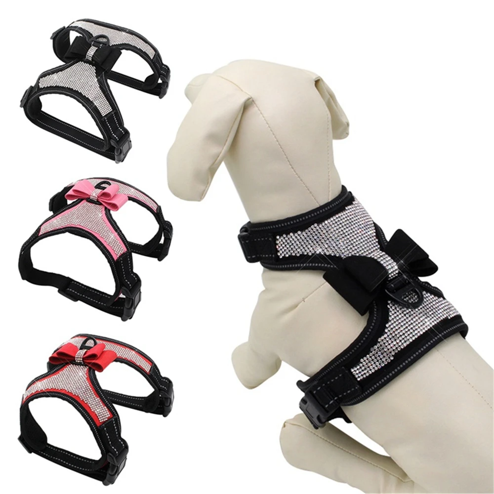 Reflective Diamond Bling Rhinestone Bowknot Cat Vest Harness Nylon Kitten Leash Cat Chest Strap Belt Small Medium Pet Supplies
Reflective Diamond Bling Rhinestone Bowknot Cat Vest Harness Nylon Kitten Leash Cat Chest Strap Belt Small Medium Pet Supplies