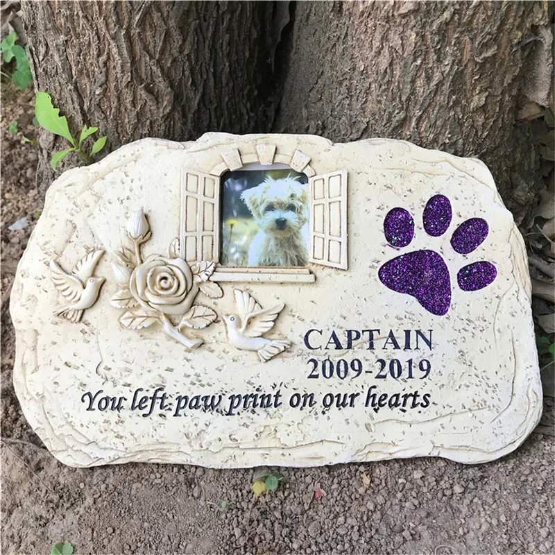 Pet Memorial Stones Personalized Dog Memorial Stones with Window Styling Photo Frame and Shining Paw PrintJSYS
Pet Memorial Stones Personalized Dog Memorial Stones with Window Styling Photo Frame and Shining Paw PrintJSYS