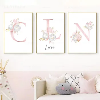 Customize Personalized Name Poster Floral Letter Art Canvas Print Baby Nursery Wall Picture Painting Kid Girl Bedroom Decoration
Customize Personalized Name Poster Floral Letter Art Canvas Print Baby Nursery Wall Picture Painting Kid Girl Bedroom Decoration