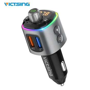 VicTsing Dynamic RGB Bluetooth FM Transmitter V5.0 Bluetooth Wireless Audio Adapter and Receiver 2 USB Ports QC3.0 Car Charger
VicTsing Dynamic RGB Bluetooth FM Transmitter V5.0 Bluetooth Wireless Audio Adapter and Receiver 2 USB Ports QC3.0 Car Charger