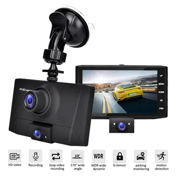 Universal IPS 4 Inch Car DVR 3 Camera Lens 1080P Driving Recorder Motion Detection Auto Camera Security Night Vision Dash Cam
Universal IPS 4 Inch Car DVR 3 Camera Lens 1080P Driving Recorder Motion Detection Auto Camera Security Night Vision Dash Cam