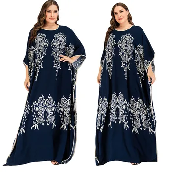 Dubai Women Muslim Bat Sleeve Abaya Maxi Dress Printed Kaftan Casual Loose Prayer Long Robe Vintage Ramadan Kaftan Dresses New
Dubai Women Muslim Bat Sleeve Abaya Maxi Dress Printed Kaftan Casual Loose Prayer Long Robe Vintage Ramadan Kaftan Dresses New