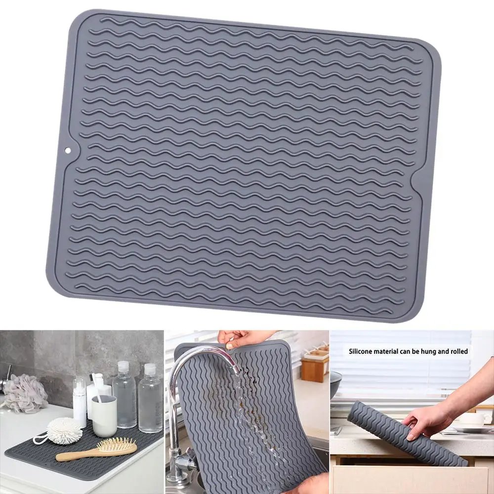 30x40cm Foldable Silicone Drying Mat Heat Insulation Pot Holder Protector Dish Cup Draining Mat Pad Table Placemat Kitchen Tools
30x40cm Foldable Silicone Drying Mat Heat Insulation Pot Holder Protector Dish Cup Draining Mat Pad Table Placemat Kitchen Tools