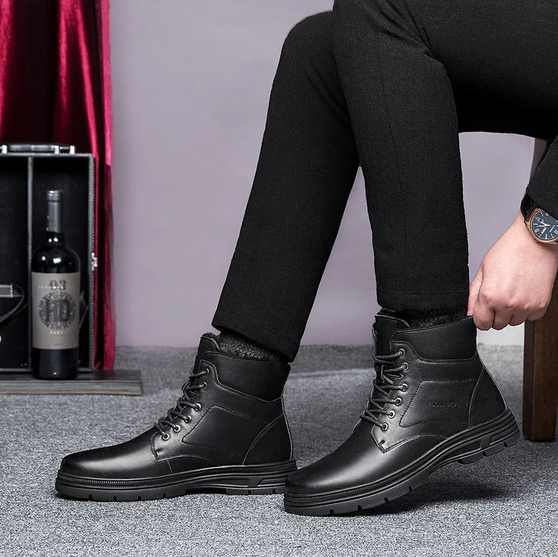 FGN Men Hight-top Fashion Martin Boots Men's Fashion MEN'S Leather Shoes 2019 Autumn & Winter New Style plus Velvet Men's Boots
FGN Men Hight-top Fashion Martin Boots Men's Fashion MEN'S Leather Shoes 2019 Autumn & Winter New Style plus Velvet Men's Boots