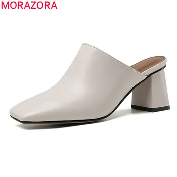 MORAZORA 2020 big size 34-42 women slippers fashion square toe high heels shoes genuine leather summer mules shoes
MORAZORA 2020 big size 34-42 women slippers fashion square toe high heels shoes genuine leather summer mules shoes