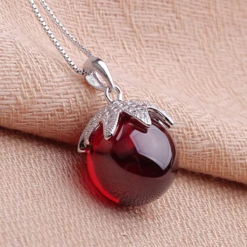 925 STERLING SILVER PENDANT WITH CHAIN WOMEN NECKLACE NATURAL STONE ROUND RED GARNET GIRLS WOMEN JEWELRY PLANTS LEAVES SHAPE
925 STERLING SILVER PENDANT WITH CHAIN WOMEN NECKLACE NATURAL STONE ROUND RED GARNET GIRLS WOMEN JEWELRY PLANTS LEAVES SHAPE