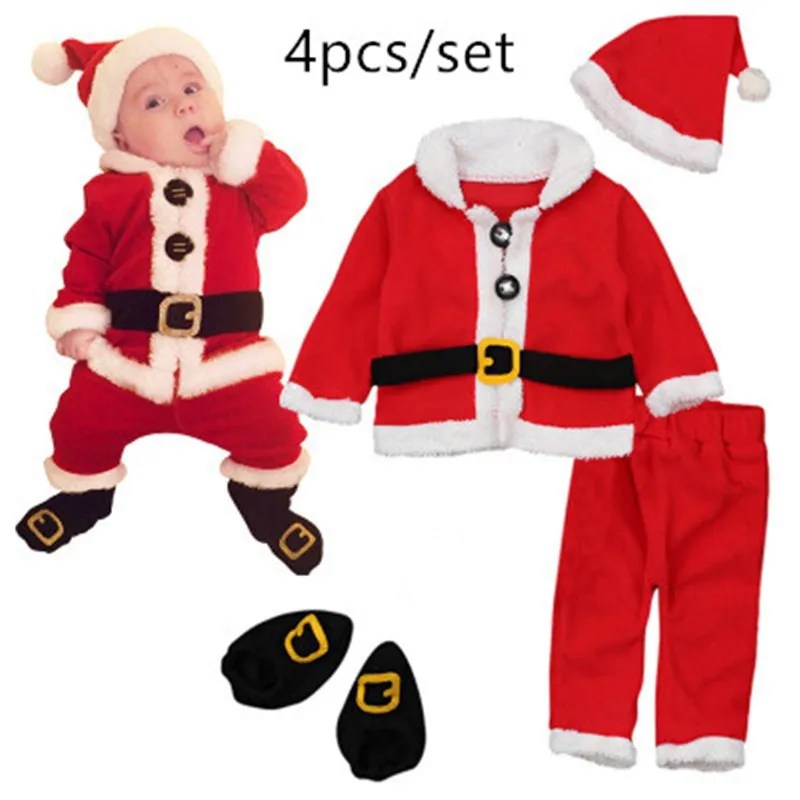 Baby Clothes Set Infant Santa Claus Costume Long Sleeve Tops+Pants+Hat+Socking High Quality 4PCS Christmas Baby Boy Clothes Set
Baby Clothes Set Infant Santa Claus Costume Long Sleeve Tops+Pants+Hat+Socking High Quality 4PCS Christmas Baby Boy Clothes Set