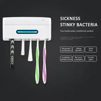 5 In 1 UV Toothbrush Sterilizer Holder Automatic Toothpaste Squeezer Dispenser Family Mounted Wall-mounted Disinfection
5 In 1 UV Toothbrush Sterilizer Holder Automatic Toothpaste Squeezer Dispenser Family Mounted Wall-mounted Disinfection