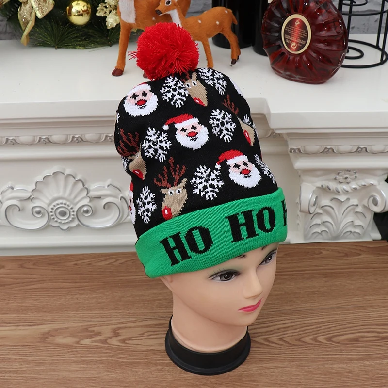 Colorful Glowing Knitting Designs LED Christmas Hats Beanie Sweater Christmas Santa Hat Light Up Knitted Hat for Kid Adult for C
Colorful Glowing Knitting Designs LED Christmas Hats Beanie Sweater Christmas Santa Hat Light Up Knitted Hat for Kid Adult for C