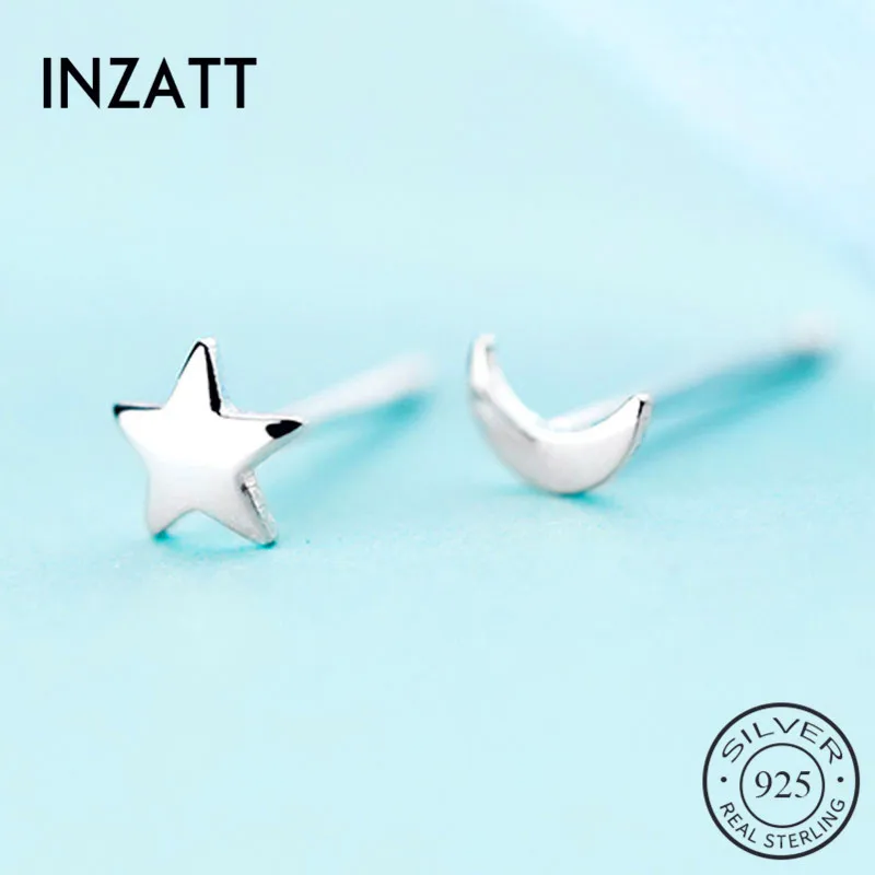 INZATT Real 925 Sterling Silver Star Moon Stud Earrings For Fashion Women Party Minimalist Fine Jewelry 2019 Accessories Gift
INZATT Real 925 Sterling Silver Star Moon Stud Earrings For Fashion Women Party Minimalist Fine Jewelry 2019 Accessories Gift