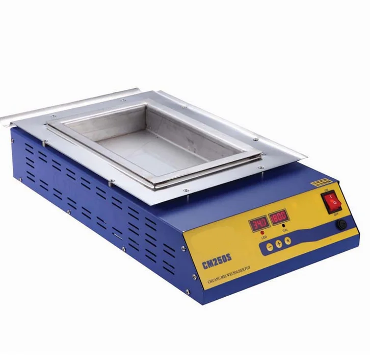 

Soldering Tin Furnace 250 * 160 * 45mm Lead-free Double Digital Solder Pot CM-250s Double Digital Display Square CH