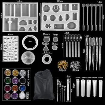 67Pcs/Lot Mixed Style Silicone Epoxy Resin Casting Molds UV Tool Set For DIY Pendant Jewelry Making Finding Accessories Supplies
67Pcs/Lot Mixed Style Silicone Epoxy Resin Casting Molds UV Tool Set For DIY Pendant Jewelry Making Finding Accessories Supplies