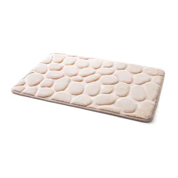

Practical Non-Slip 3D Cobblestone Solid Color Home Kitchen Bathroom Carpet Floor Mats Water Absorbent Floor Mats Rugs