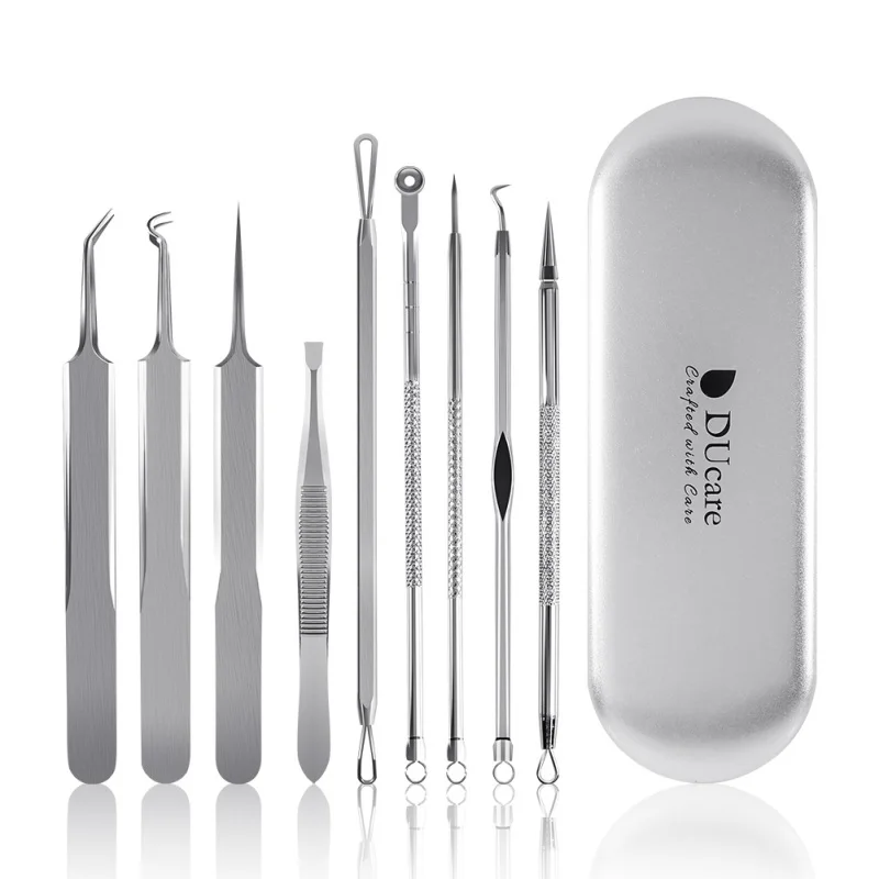 9pcs Acne Needle Set Stainless Steel Comedo Extractor Blemish Removers Blackhead & Blemish Removers Skin Care Tool
9pcs Acne Needle Set Stainless Steel Comedo Extractor Blemish Removers Blackhead & Blemish Removers Skin Care Tool