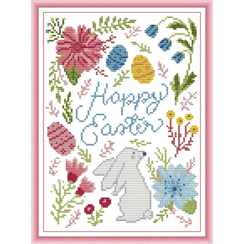 Joy Sunday Stamped Cross Stitch Kit Happy Easter Patterns 14CT 11CT Printed Counted Handmade Art Craft Embroidery Needlework Set
Joy Sunday Stamped Cross Stitch Kit Happy Easter Patterns 14CT 11CT Printed Counted Handmade Art Craft Embroidery Needlework Set