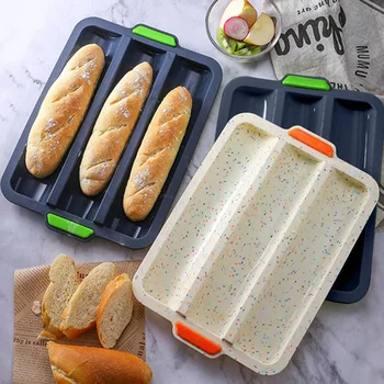 3 Grid Silicone Baguette Loaf Tray Pan Non-Stick Perforated Fench Bread Mould Forms Hot Dog Molds Bread Baking Mould
3 Grid Silicone Baguette Loaf Tray Pan Non-Stick Perforated Fench Bread Mould Forms Hot Dog Molds Bread Baking Mould