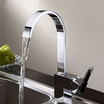 Hot&Cold Water Kitchen Sink Taps 360 Rotation Single Holder Faucets Swivel Square Mixer Taps Home Improvement Kitchen Accessory
Hot&Cold Water Kitchen Sink Taps 360 Rotation Single Holder Faucets Swivel Square Mixer Taps Home Improvement Kitchen Accessory