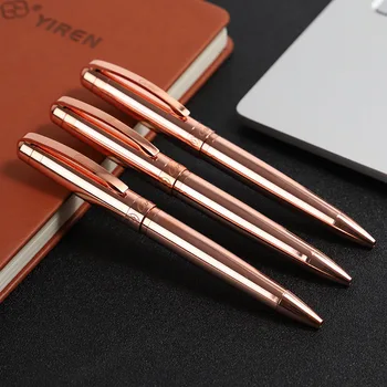 Metal Rose Gold Ballpoint Pen 0.7mm Black Ink Rotating Signature Pens for Office Business School Supplies Writing Stationery 
Metal Rose Gold Ballpoint Pen 0.7mm Black Ink Rotating Signature Pens for Office Business School Supplies Writing Stationery