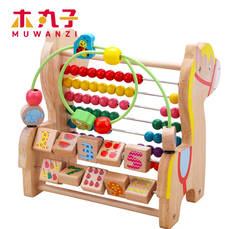 Children's wooden arithmetic toys multi-function flip pony color beads calculations around the beads early education game
Children's wooden arithmetic toys multi-function flip pony color beads calculations around the beads early education game
