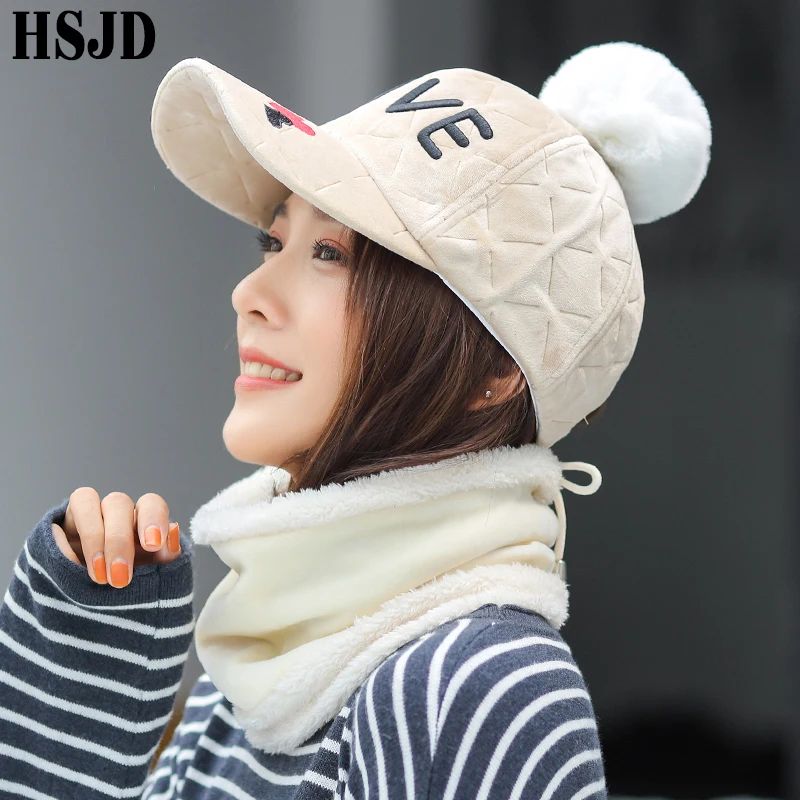 Women Winter Pompom Suede Adjustable Baseball Cap With Scarf Set Letter Visor Caps Warm Hats Autumn Female Snapback Hat Riding
Women Winter Pompom Suede Adjustable Baseball Cap With Scarf Set Letter Visor Caps Warm Hats Autumn Female Snapback Hat Riding