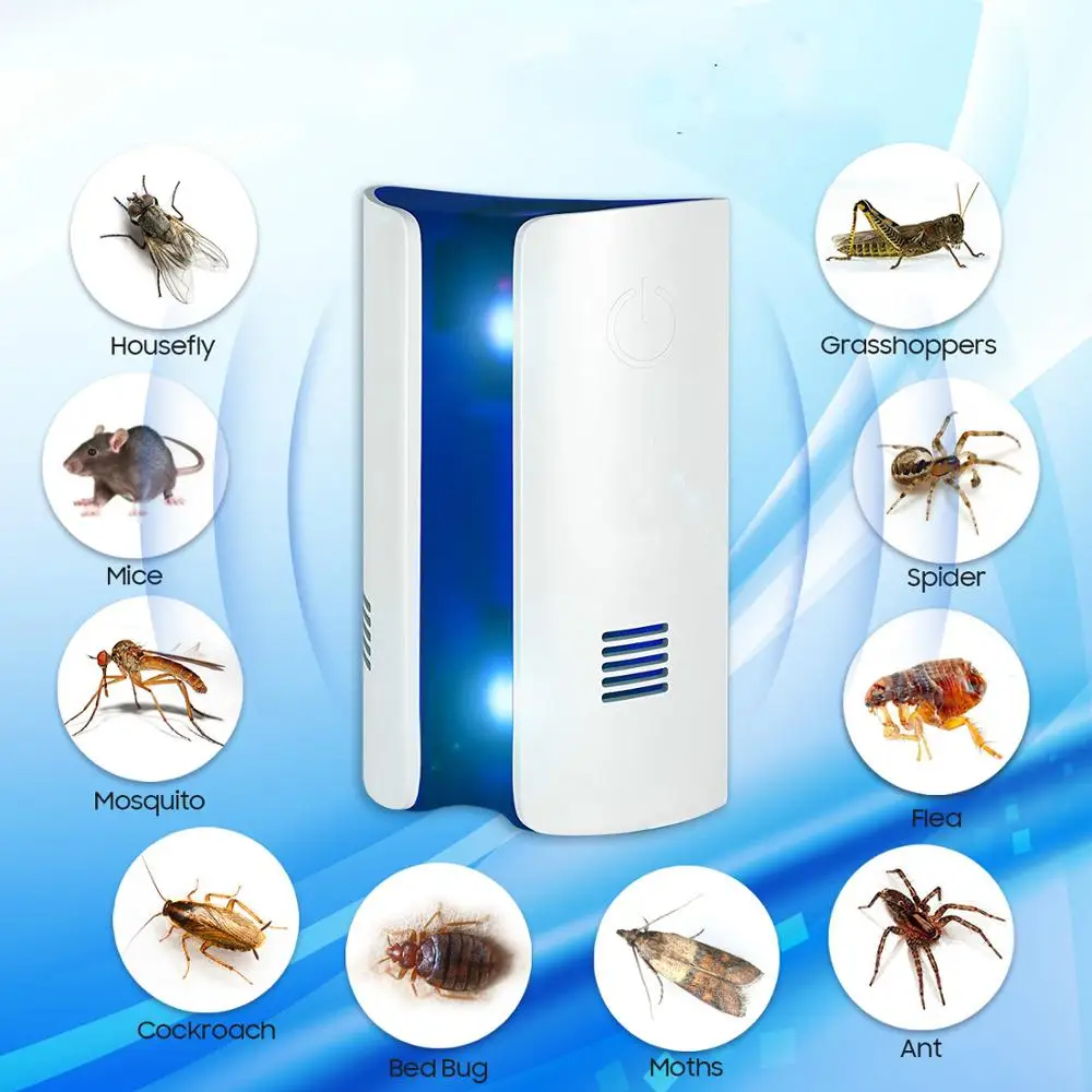 

EU/US /UK Plug Rodent Control Indoor Cockroach Mosquito Insect Killer Ultrasonic Pest Repeller Electronic mosquito repellent