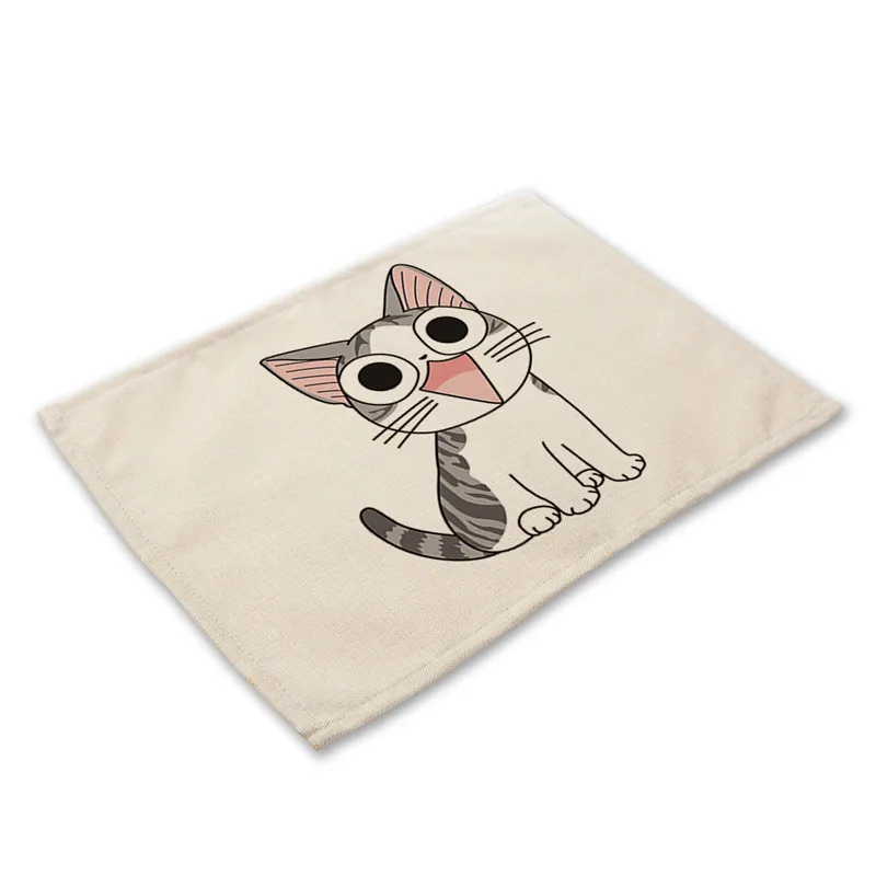 Cat Placemat Cotton Linen Table Mat Cute Cat Cartoon Animal Pattern Placemats For Children Kids Kitchen Dining Place Mats Pads
Cat Placemat Cotton Linen Table Mat Cute Cat Cartoon Animal Pattern Placemats For Children Kids Kitchen Dining Place Mats Pads