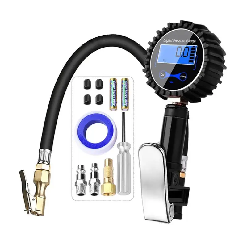 Digital Tire Inflator Pressure Gauge 200PSI LCD Display Air Compressor Pump Quick Connect Coupler For Car Truck Motorcycle
Digital Tire Inflator Pressure Gauge 200PSI LCD Display Air Compressor Pump Quick Connect Coupler For Car Truck Motorcycle