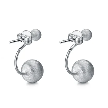 S925 Sterling Silver Earrings Personality Charm Temperament Female Dongdaemun Frosted Ball Earrings
S925 Sterling Silver Earrings Personality Charm Temperament Female Dongdaemun Frosted Ball Earrings