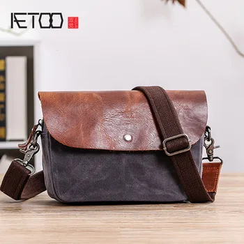AETOO One shoulder bag, men's canvas casual retro postman bag, men's oblique cross small bag
AETOO One shoulder bag, men's canvas casual retro postman bag, men's oblique cross small bag