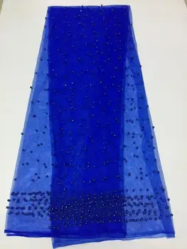 African French Net Lace Fabric Embroidered Tulle Mesh Lace Fabric High Quality Nigerian Lace Fabrics With Beaded blue Color
African French Net Lace Fabric Embroidered Tulle Mesh Lace Fabric High Quality Nigerian Lace Fabrics With Beaded blue Color