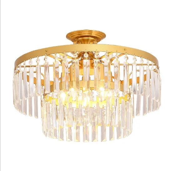 American crystal chandelier gold light luxury home bedroom lamp warm room porch corridor balcony ceiling lamp
American crystal chandelier gold light luxury home bedroom lamp warm room porch corridor balcony ceiling lamp