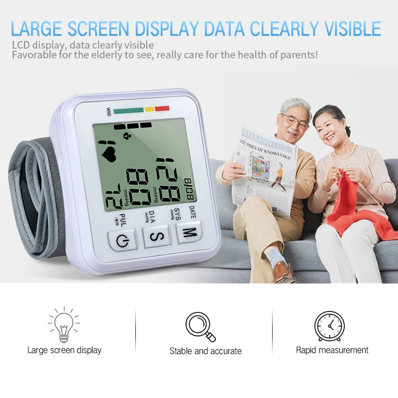 Generic Medical Upper Arm Blood Pressure Monitor Automatic Digital LCD