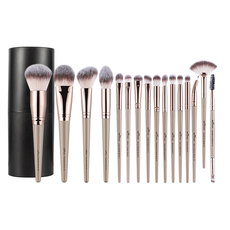 Anmor Professional Makeup Brushes Set With Bag Eyeshadow Foundation Powder Eyeliner Eyelash Lip Make Up Brush With Cylinder
Anmor Professional Makeup Brushes Set With Bag Eyeshadow Foundation Powder Eyeliner Eyelash Lip Make Up Brush With Cylinder