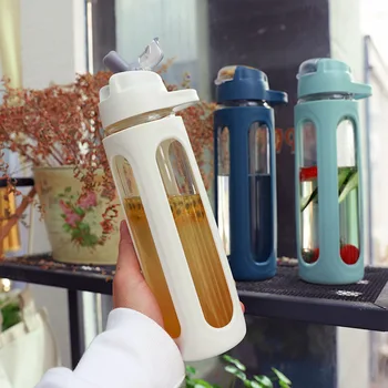 Outdoor Flip Straw Water Bottle Transparent Cup Drinking Glasses 600ml Portable Borosilicate Glass Bottles Tour Hiking Drinkware
Outdoor Flip Straw Water Bottle Transparent Cup Drinking Glasses 600ml Portable Borosilicate Glass Bottles Tour Hiking Drinkware
