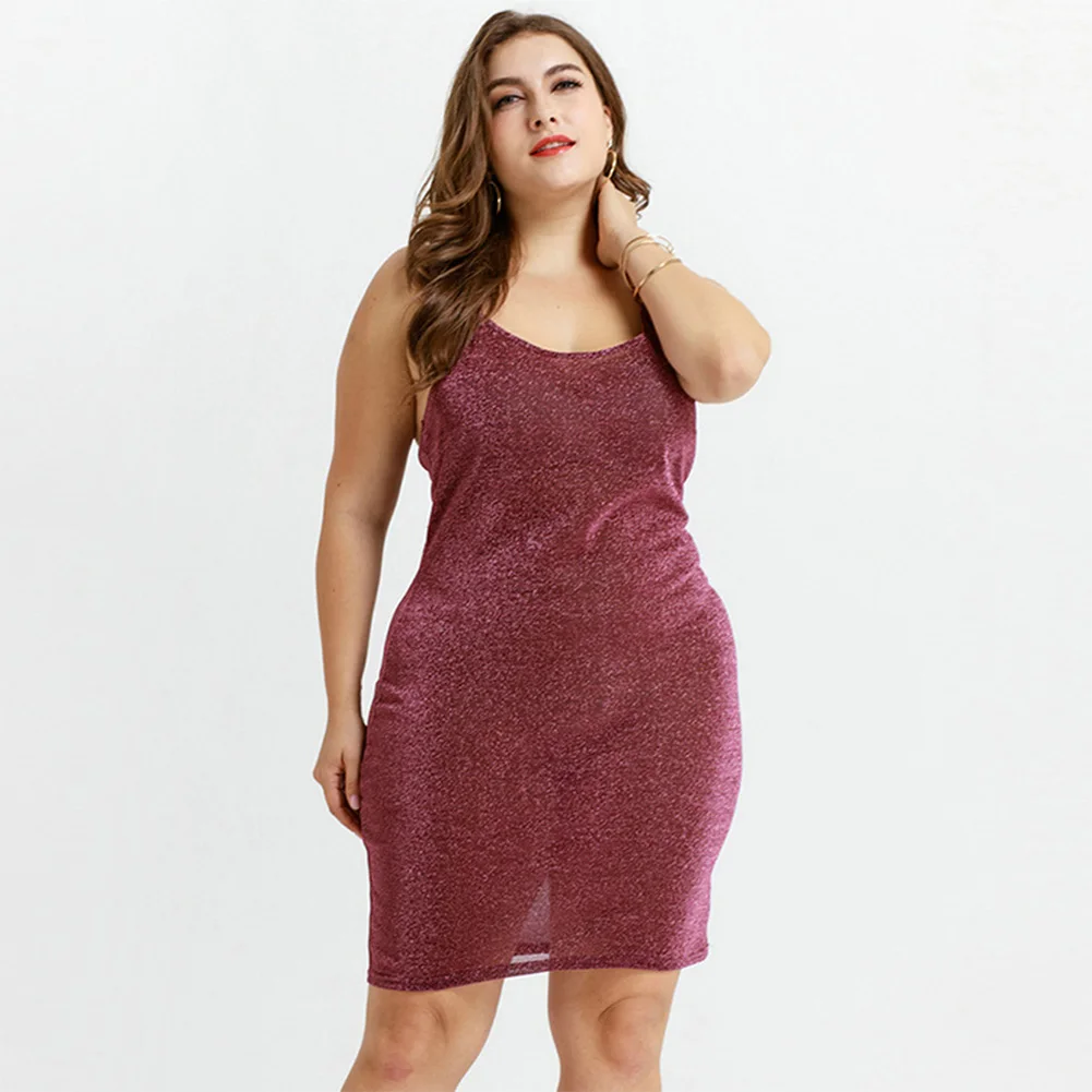 Fadzeco Women Glitter Plus Size Dress Sexy Halter Neck Sleeveless Backless Cocktail Party Bodycon Midi Dress
Fadzeco Women Glitter Plus Size Dress Sexy Halter Neck Sleeveless Backless Cocktail Party Bodycon Midi Dress