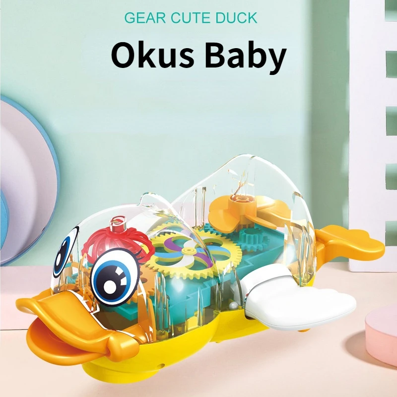 2021 Baby Activity Toy Electric Universal Transparent Gear Glowing Cute Duck Toy Rotating Light Music Children's Christmas Gift
2021 Baby Activity Toy Electric Universal Transparent Gear Glowing Cute Duck Toy Rotating Light Music Children's Christmas Gift