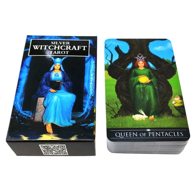 Silver Witchcraft Tarots Cards English Version 78-Card Deck Oracle Divination Fate Party Board Game
Silver Witchcraft Tarots Cards English Version 78-Card Deck Oracle Divination Fate Party Board Game