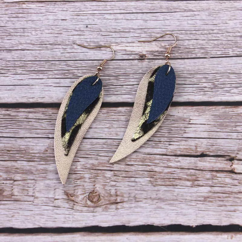 Trendy 3 Layer Rainbow Feather Genuine leather Earrings Symmetry Genuine leather Drop Earrings for Woman Fashion Jewelry
Trendy 3 Layer Rainbow Feather Genuine leather Earrings Symmetry Genuine leather Drop Earrings for Woman Fashion Jewelry