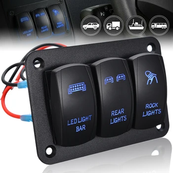 1pc 2 Gang Rocker Switch Panel 5 Pin ON/Off Toggle Switch Control Panel Blue LED Light 12/24V For Boat Auto Car Marine ATV UTV
1pc 2 Gang Rocker Switch Panel 5 Pin ON/Off Toggle Switch Control Panel Blue LED Light 12/24V For Boat Auto Car Marine ATV UTV