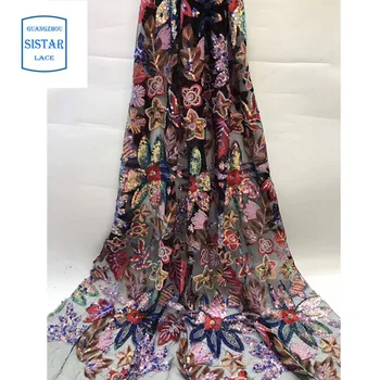 Nigerian lace fabric 2019 latest African embroidery tulle lace wholesale french net lace with sequins 
Nigerian lace fabric 2019 latest African embroidery tulle lace wholesale french net lace with sequins