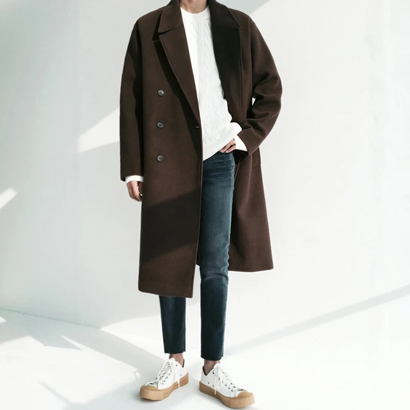 Men's Woolen Blends Cashmere Overcoat Trend Keep Warm Windbreaker Loose Long Wool Trench Military Snow Jackets Outerwear Coats
Men's Woolen Blends Cashmere Overcoat Trend Keep Warm Windbreaker Loose Long Wool Trench Military Snow Jackets Outerwear Coats