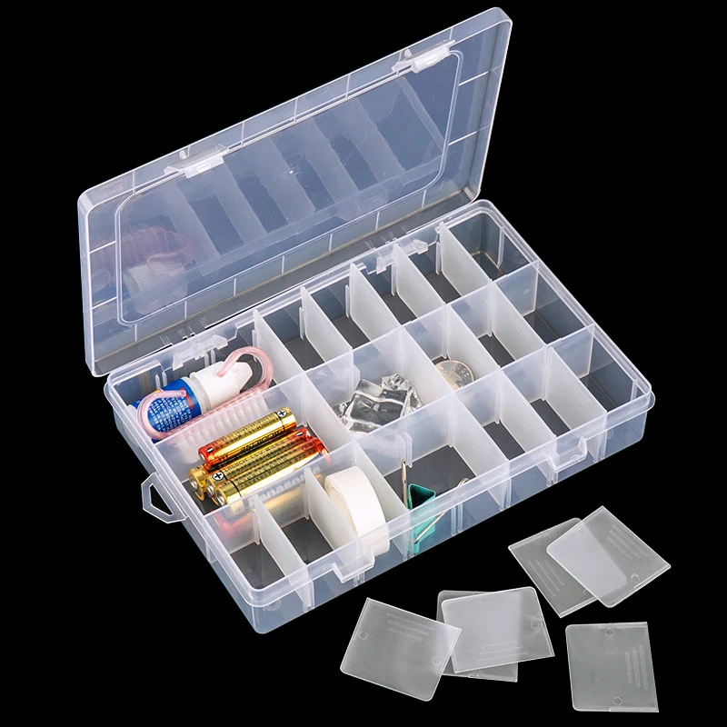 Adjustable Plastic Storage Box 10/15/24 girds Jewelry Earring Bead Screw Holder Case Practical Display Organizer Container
Adjustable Plastic Storage Box 10/15/24 girds Jewelry Earring Bead Screw Holder Case Practical Display Organizer Container