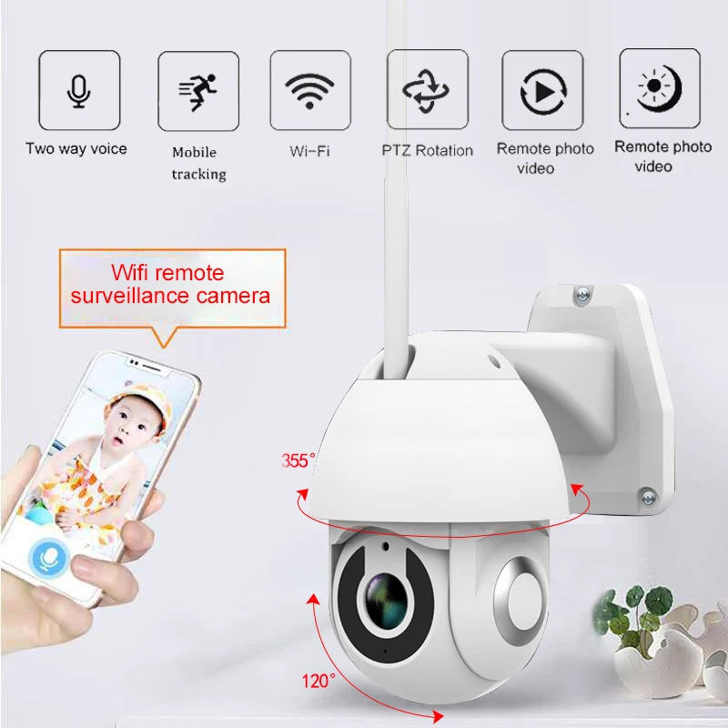 Dome Wifi Camera 2.0MP Motion Detection Outdoor Dome IP Camera V380 Two-Way Audio Wifi Security Camera Home Surveilance PTZ
Dome Wifi Camera 2.0MP Motion Detection Outdoor Dome IP Camera V380 Two-Way Audio Wifi Security Camera Home Surveilance PTZ