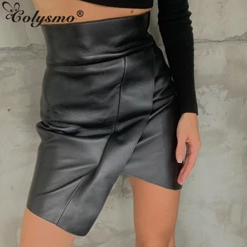Colysmo Pu Leather Sexy Skirt Women Irregular High Waist Bodycon Mini Skirts 2020 Streetwear Black Short Pencil Skirts Faldas
Colysmo Pu Leather Sexy Skirt Women Irregular High Waist Bodycon Mini Skirts 2020 Streetwear Black Short Pencil Skirts Faldas