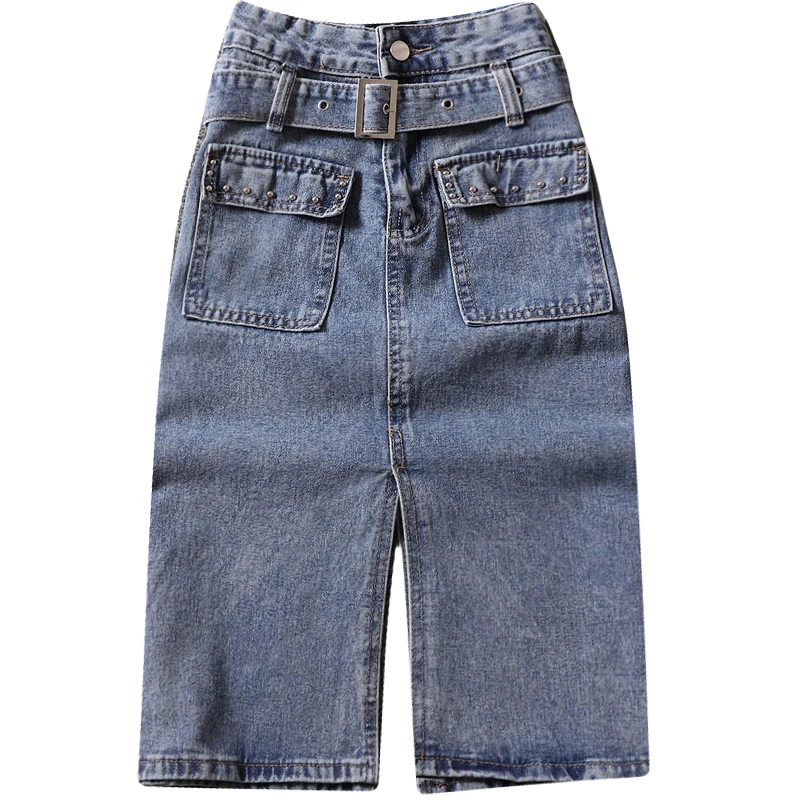 Denim skirt WOMEN 2019 new spring and summer high waist step split package hip A-LINE jeans skirt 
Denim skirt WOMEN 2019 new spring and summer high waist step split package hip A-LINE jeans skirt