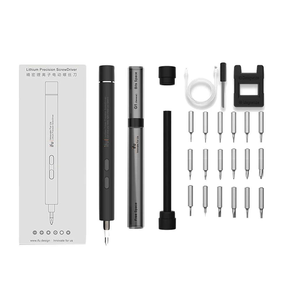 New Gray/White Mini Electric Screwdriver Rechargeable Cordless Power Screw Driver Kit with LED Light Lithium Battery Operated
New Gray/White Mini Electric Screwdriver Rechargeable Cordless Power Screw Driver Kit with LED Light Lithium Battery Operated