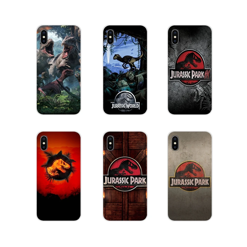 Transparent TPU Shell Cases For Samsung A10 A30 A40 A50 A60 A70 M30 Galaxy Note 2 3 4 5 8 9 10 PLUS Jurassic World Park Dinosaur | Мобильные